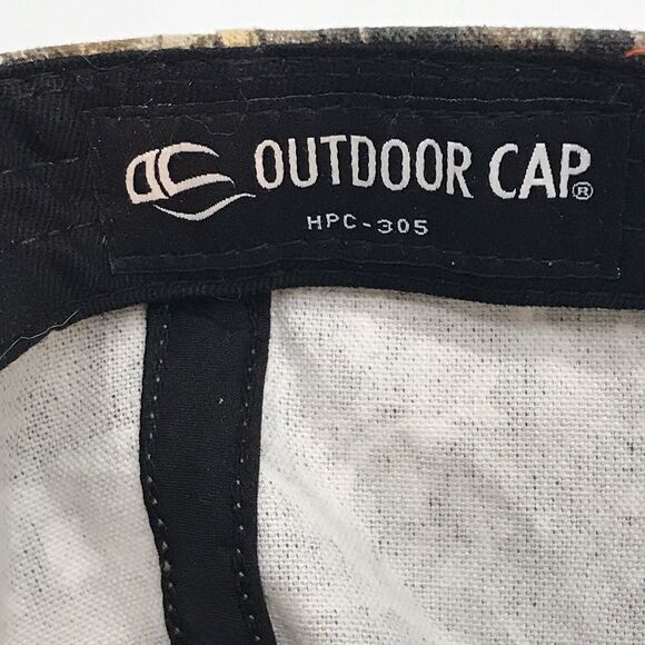 Outdoor Cap Camo Ball Cap Pelley's Hunting Camp Oiled Brim Snapback Realtree Hat - Picture 8 of 9